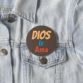 Dios de ama-toets ronde button 7,6 cm (In situ)