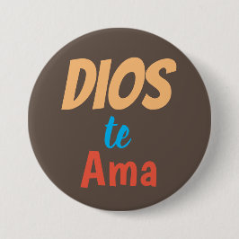 Dios de ama-toets ronde button 7,6 cm