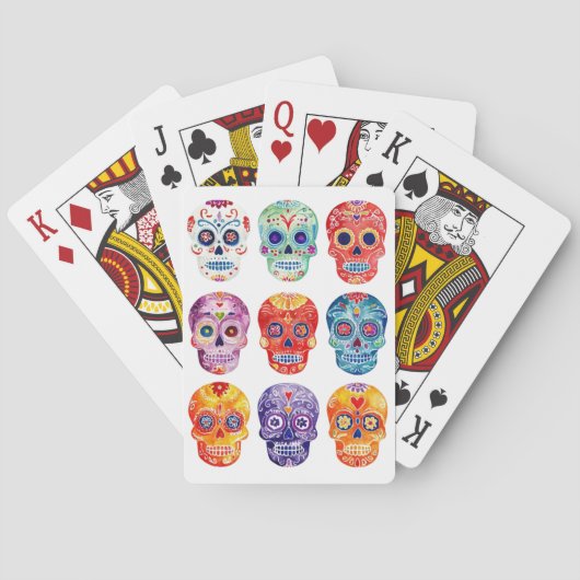 Dios de La Muertas Pokerkaarten (Achterkant)