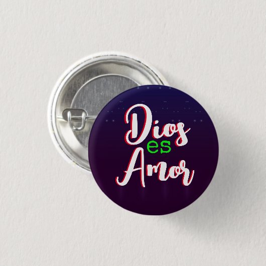 Dios es Amor Ronde Button 3,2 Cm (Voorkant /achterkant)