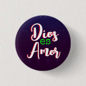 Dios es Amor Ronde Button 3,2 Cm (Voorkant)