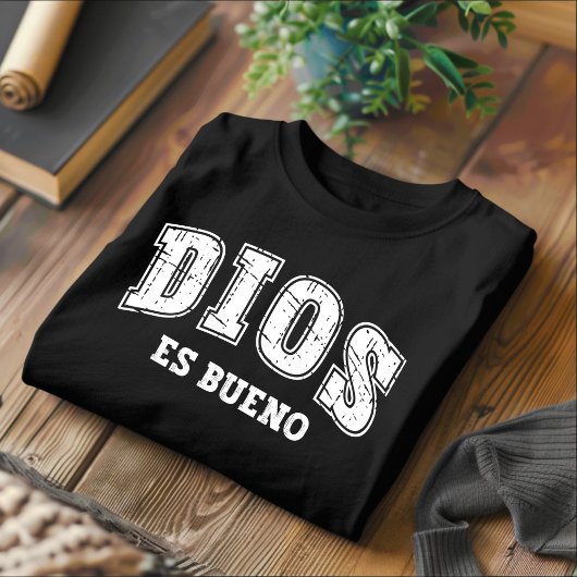Dios Es Bueno Verdrietig Christelijk Spaans T-shir T-shirt
