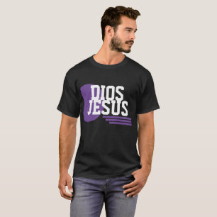Dios Paarse Geloof Logo Jezus Christelijke Slang T-shirt