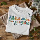 Dios Todo Es Mogelijk Verdrietig Christelijk Spaan T-shirt