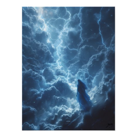 Diosa del Rayo: El Abrazo Místico de la Tormenta Perfect Poster (Voorkant)