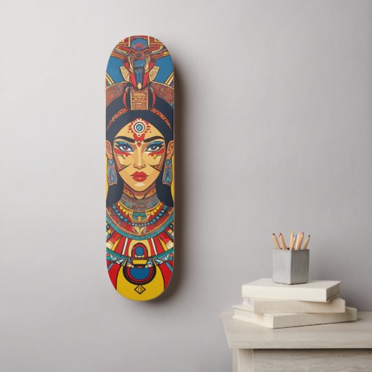 Diosa Maya Ixchel Persoonlijk Skateboard (Muurkunst)