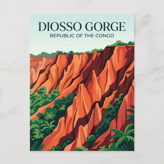 Diosso-kloof Republiek Congo Briefkaart (Voorkant)