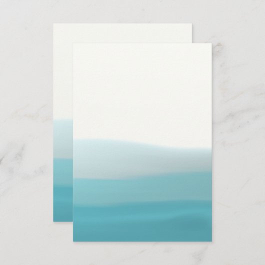 Dip Dye Blauwe Blanco Kaart (Voorkant / Achterkant)