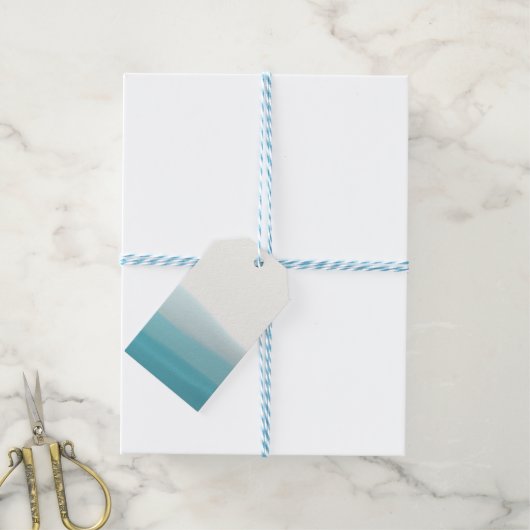 Dip Dye Blue Cadeau Labels Cadeaulabel (Met Touw)