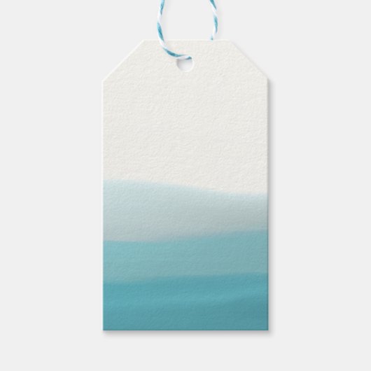 Dip Dye Blue Cadeau Labels Cadeaulabel (Voorkant)