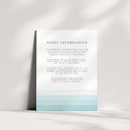 Dip Dye Guest Details Enclosure Kaart | Aqua