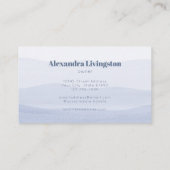 Dip Dye Waterverf Navy Blue Ombre Waterverf Visitekaartje (Achterkant)