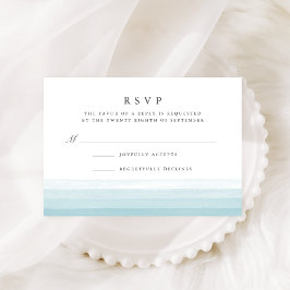 Dip Dye Waterverf RSVP-kaart | Aqua RSVP Kaartje