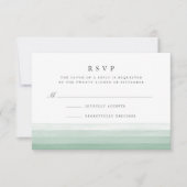 Dip Dye Waterverf RSVP-kaart | Fern RSVP Kaartje (Voorkant)