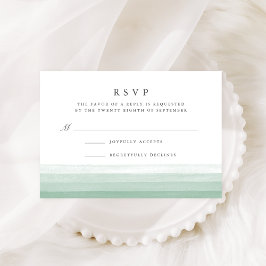 Dip Dye Waterverf RSVP-kaart | Fern RSVP Kaartje