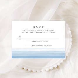Dip Dye Waterverf RSVP-kaart | Sky RSVP Kaartje