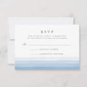 Dip Dye Waterverf RSVP-kaart | Sky RSVP Kaartje (Voorkant)