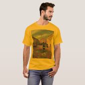 Dip geel Half T-shirt Beste stijlvolle bedrukte ar (Voorkant volledig)