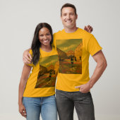 Dip geel Half T-shirt Beste stijlvolle bedrukte ar (Unisex)