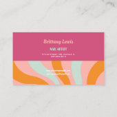 Dip Swirl Patroon Nagelsalon Visitekaartje (Achterkant)