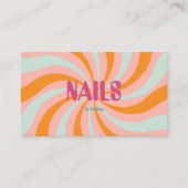 Dip Swirl Patroon Nagelsalon Visitekaartje (Voorkant)