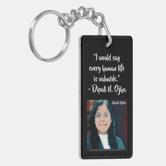 Dipali Ojha (dubbelzijdig) sleutelhanger van RoseW (Voorkant Links)