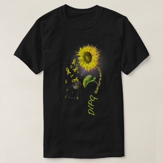 DIPG Awareness Sunflower T-shirt (Design voorkant)