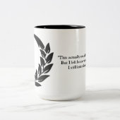 Diplo-Mok met Pitchfork-quote Tweekleurige Koffiemok (Center)