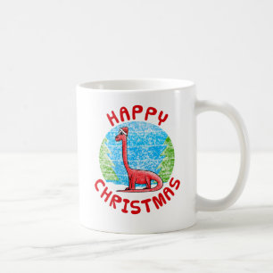 Diplodocus Dinosaur Kerst Kinder Grappig Koffiemok