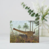 Diplodocus dinosaurussen bij araucaria bomen - 3D  Briefkaart (Staand voorkant)