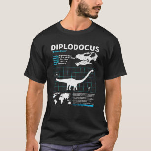Diplodocus fact sheet Dinosaur Facts T-shirt