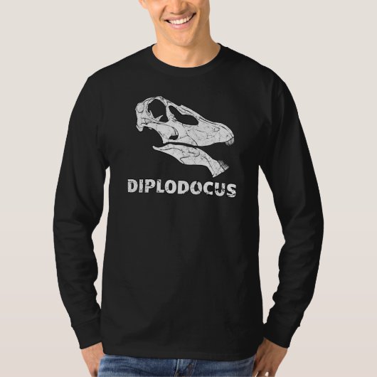 Diplodocus Fossil Skull Dinosaur Botten Diplodocus T-shirt (Voorkant)