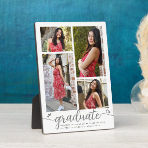 Diploma 4 Foto Moderne Calligrafie Harten Wit Fotoplaat