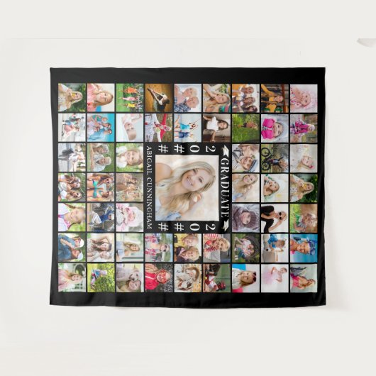 Diploma 55 Foto Collage Achtergrond Aangepaste Kle Wandkleed (Voorkant (horizontaal))