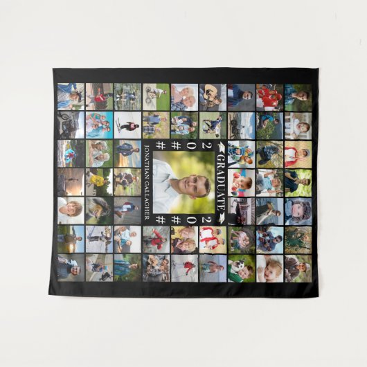 Diploma 55 Foto Collage Achtergrond Aangepaste Kle Wandkleed (Voorkant (horizontaal))