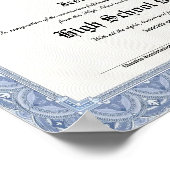 Diploma Aandenken voor Afstuderen op de Middelbare Poster (Hoek)