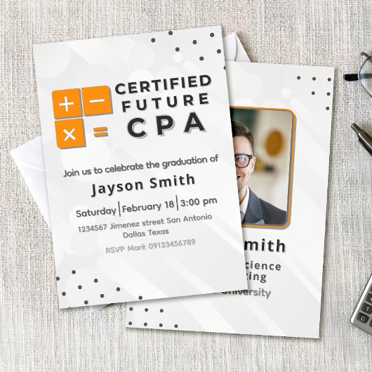 Diploma Accountancy met foto Kaart