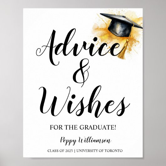 Diploma Advies en Wensen Bord Poster (Voorkant)