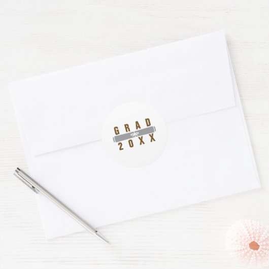Diploma Afstudeer Envelope Zegel Bruin & Zilver (Envelop)