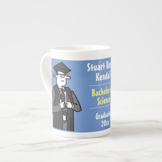 Diploma Afstudeercadeau Afgestudeerde Porselein Kop (Links)