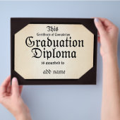 Diploma Afstuderen van voltooiing Flyer (Hand)