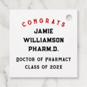 Diploma Apotheker afstuderen Bedankjes Labels (Achterkant)