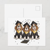 Diploma Basset Hound Honden Briefkaart (Voorkant / Achterkant)