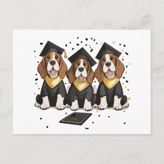 Diploma Basset Hound Honden Briefkaart (Voorkant)