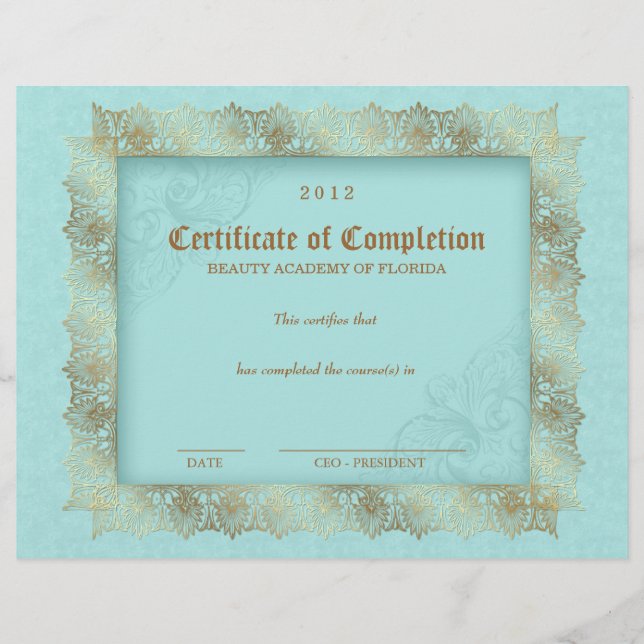 Diploma Beauty Blue 2-certificaat (Voorkant)