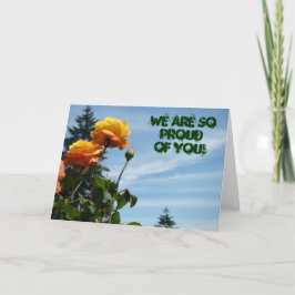 Diploma cadeaukaarten Trots op Jou Rozen Tuin Kaart