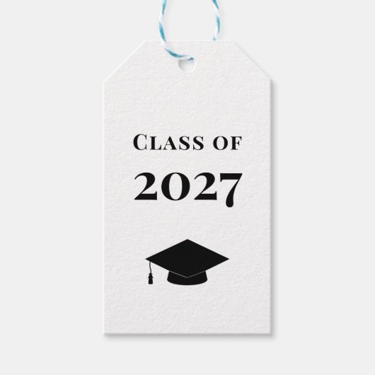 Diploma cadeautag, Afstudeerklas 2027 Cadeaulabel (Voorkant)