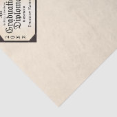 Diploma Certificaat van Afronding Afstuderen Tissuepapier (Detail)