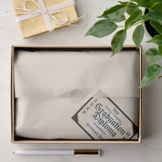 Diploma Certificaat van Afronding Afstuderen Tissuepapier (Geschenk)