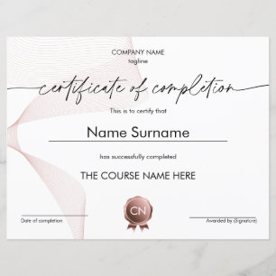 Diploma certificaat van voltooiing
